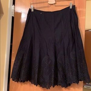 Elie Tahari Eyelet Embroidered Skirt